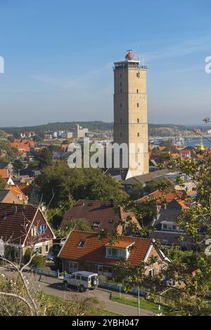 Der Leuchtturm Brandaris auf der Insel Terschelling im Norden der Niederlande Stockfoto