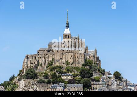 Blick auf den Mont Saint-Michel gegen den Himmel Stockfoto