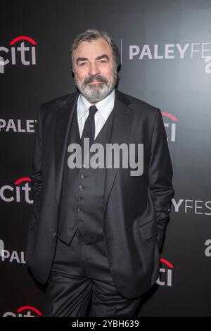 New York, Usa. Oktober 2024. Tom Selleck nimmt am 17. Oktober 2024 an den Blue Bloods Teil, während des PaleyFest 2024 im Paley Museum in New York, New York, USA. (Foto von Thenews2/NurPhoto) Credit: NurPhoto SRL/Alamy Live News Stockfoto