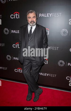 New York, Usa. Oktober 2024. Tom Selleck nimmt am 17. Oktober 2024 an den Blue Bloods Teil, während des PaleyFest 2024 im Paley Museum in New York, New York, USA. (Foto von Thenews2/NurPhoto) Credit: NurPhoto SRL/Alamy Live News Stockfoto