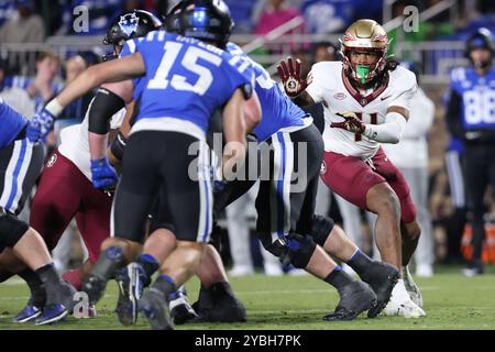 18. Oktober 2024: Patrick Payton (11) der Florida State Seminoles liest das Offensive-Spiel während des NCAA-Fußballspiels zwischen den Flo Stockfoto