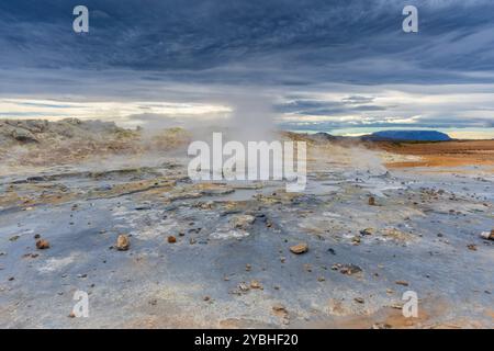 Geothermiegebiet Myvatn Stockfoto
