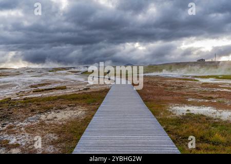 Hveravellir Geothermalgebiet, Island Stockfoto