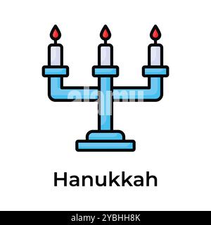 Holen Sie sich dieses fantastische Symbol der Kerzen im modernen Stil, Hanukkah Day Vector Design Stock Vektor