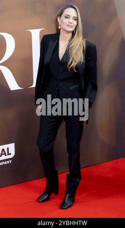 18. Oktober 2024, London, England, Vereinigtes Königreich - Angelina Jolie besucht die Premiere von Maria beim BFI London Film Festival 2024 - Royal Festival Hall Stockfoto