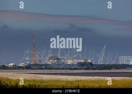 Der Bau des Kernkraftwerks Hinkley Point C Stockfoto