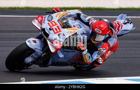 Phillip Island, Australien. Oktober 2024. Phillip Island, 19. Oktober 2024: Marc Marquez (ESP) von Gresini Racing MotoGP, im Sprint-Rennen während der australischen MotoGP 2024. Alamy Live News/Corleve Credit: Corleve/Alamy Live News Stockfoto