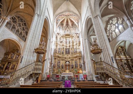 St. James Way; Kirche Santa María, Viana, Navarra, Spanien Stockfoto