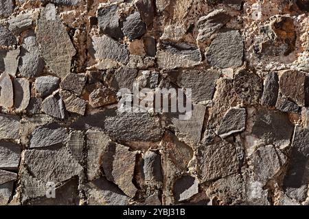 Alte Steinmauer in Ribeirao Preto, Sao Paulo, Brasilien Stockfoto
