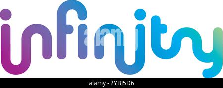 Infinity Typografie innovatives Logo Design editierbare Vektor-Geschäftsmarke Stock Vektor