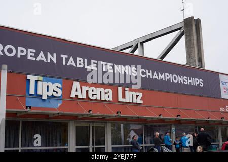 Linz, Österreich. Oktober 2024. LINZ, ÖSTERREICH - 19. OKTOBER: Tips Arena während der Tischtennis-Europameisterschaft am 19. Oktober 2024 in Linz, Österreich.241019 SEPA 19 062 - 20241019 PD3109 Credit: APA-PictureDesk/Alamy Live News Stockfoto