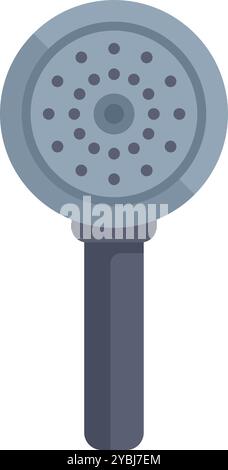 Duschkopf zum Spritzen von Wassertröpfchen, eine Badezimmerhalterung für die persönliche Hygiene Stock Vektor