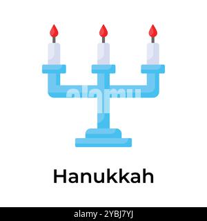 Holen Sie sich dieses fantastische Symbol der Kerzen im modernen Stil, Hanukkah Day Vector Design Stock Vektor