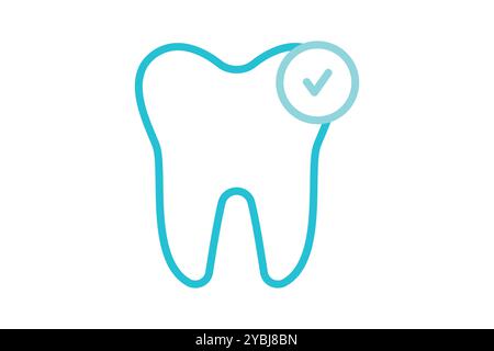 Zahnikone. Liniensymbolstil. Symbol für medizinische Geräte. Vektor-Illustration für Integritätselemente Stock Vektor