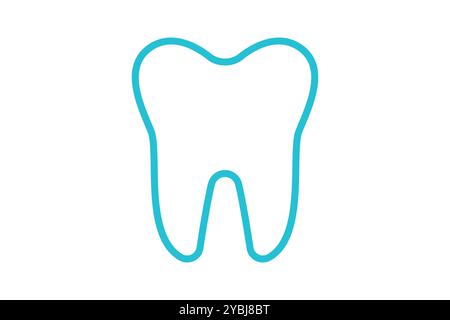 Zahnsymbol. Liniensymbolstil. Symbol für medizinische Geräte. Vektor-Illustration für Integritätselemente Stock Vektor