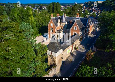 Frankreich, Indre-et-Loire (37), Amboise, Loire-Tal, das von der UNESCO zum Weltkulturerbe erklärt wurde, Schloss Clos Lucé, letzte Ruhestätte von Leonardo da Vinci Stockfoto