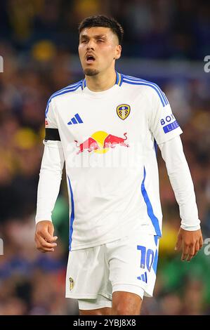 Leeds, Großbritannien. Oktober 2024. Joel Piroe von Leeds United während des SKY Bet EFL Championship Matches Leeds United gegen Sheffield United FC in Elland Road, Leeds, England, Großbritannien am 18. Oktober 2024 Credit: Every Second Media/Alamy Live News Stockfoto