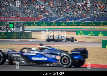 Austin, USA. Oktober 2024. Formel 1 Pirelli Grand Prix Training in Austin, Texas am 18. Oktober 2024. (Foto: Stephanie Tacy/SIPA USA) Credit: SIPA USA/Alamy Live News Stockfoto