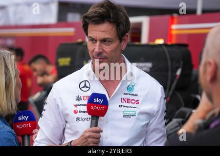 Austin, USA. Oktober 2024. Toto Wolff (AUT) - Leiter des Mercedes F1-Teams während der Sprint-Qualifikation des Formel-1-Grand Prix 2024 von Pirelli United States, der auf dem Circuit of Americas in Austin, TX (USA), 18.-20. September 2024 stattfinden soll Credit: Alessio de Marco/Alamy Live News Stockfoto