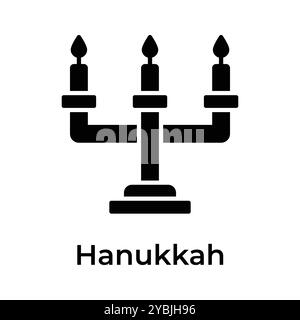 Holen Sie sich dieses fantastische Symbol der Kerzen im modernen Stil, Hanukkah Day Vector Design Stock Vektor