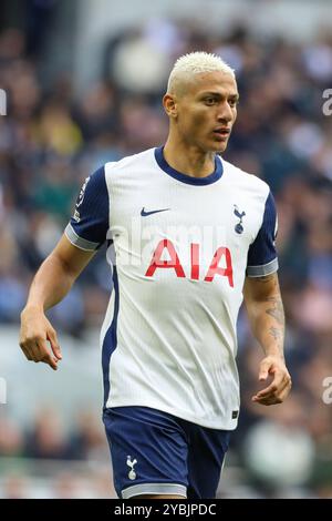 London, Großbritannien. Oktober 2024. Richarlison von Tottenham Hotspur während des Tottenham Hotspur FC gegen West Ham United FC English Premier League Matches im Tottenham Hotspur Stadium, London, England, Vereinigtes Königreich am 19. Oktober 2024 Credit: Every Second Media/Alamy Live News Stockfoto