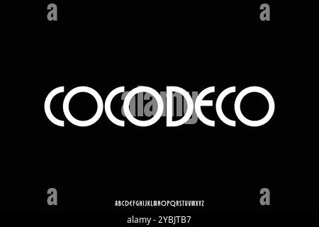 Moderner sauberer Art Deco Stil Alphabet Display Schriftvektor. Kreative geometrische Schrift Stock Vektor