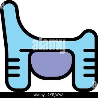 Dieses Vektorsymbol eines Babytopfstühle ist perfekt für Projekte im Zusammenhang mit Kinderbetreuung, Erziehung und Babyprodukten Stock Vektor