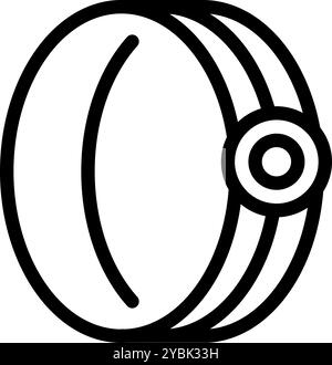 Einfacher Vektor, der ein Fitness-Tracker-Armband zeigt, das Ihre körperliche Aktivität aufzeichnet Stock Vektor