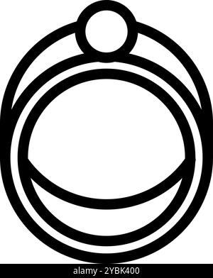 Dieses Symbol eines Rings ist perfekt für die Darstellung von Schmuck Stock Vektor