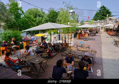 Frankreich, Indre-et-Loire (37), Tours, Taverne von Tours sur Loire Stockfoto