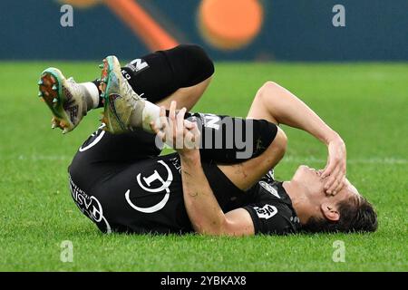 Salzburg, Österreich. Oktober 2024. SALZBURG, ÖSTERREICH - 19. OKTOBER: Lukas Fridrikas aus Altach während des Admiral-Bundesliga-Spiels zwischen FC Red Bull Salzburg und CASHPOINT SCR Altach in der Red Bull Arena am 19. Oktober 2024 in Salzburg, Österreich.241019 SEPA 24 010 - 20241019 PD7327 Credit: APA-PictureDesk/Alamy Live News Stockfoto