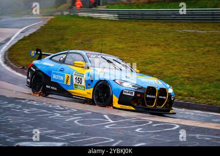 Nürburgring, Deutschland. Oktober 2024. 19/2024 Nürburgring Endurance Series (NLS) Rennen 5, Nürburgring, Deutschland, Bild: #150 Team Bilstein von Black Falcon, Jimmy Broadbent, Steve Brown und Manuel Metzger im BMW M4 GT4 Credit: Robin Huth/Alamy Live News Stockfoto