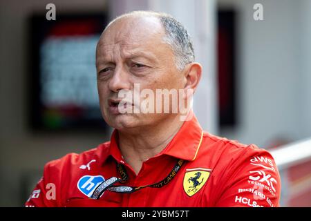 Austin, Vereinigte Staaten. Oktober 2024. Frederic Vasseur (Scuderia Ferrari HP, Teamchef), USA, Formel 1 Weltmeisterschaft, Pirelli Grand Prix der Vereinigten Staaten von Amerika, Circuit of the Americas Austin, Ankunft der Fahrer, 19.10.2024 Foto: Eibner-Pressefoto/Michael Memmler Credit: dpa/Alamy Live News Stockfoto