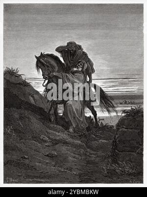 Das Gleichnis vom barmherzigen Samariter (Lukas 10:25–37) Neues Testament. Antike Bibelillustration von Gustave Dore (1832–1883) Stockfoto