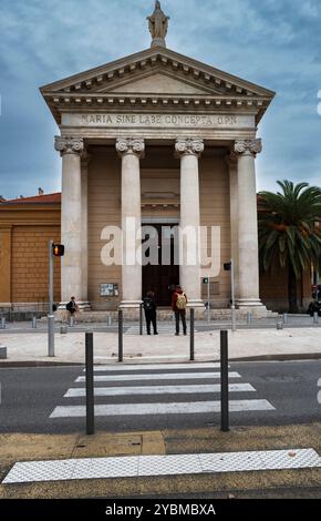 Eglise Notre-Dame du Port de Nice, Port Lympia, Nizza, Frankreich Stockfoto