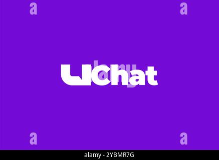 Logo U Chat, Letter U und Talk Konzept Stock Vektor