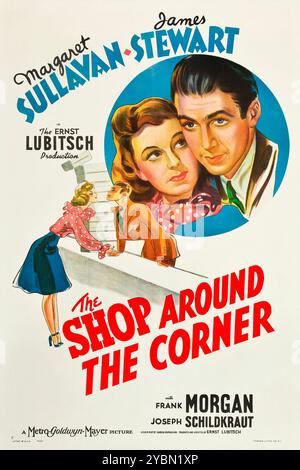 The Shop Around the Corner - amerikanisches Vintage-Filmplakat James Stewart und Margaret Sullavan - Filmposter „Style C“ - 1940 Stockfoto