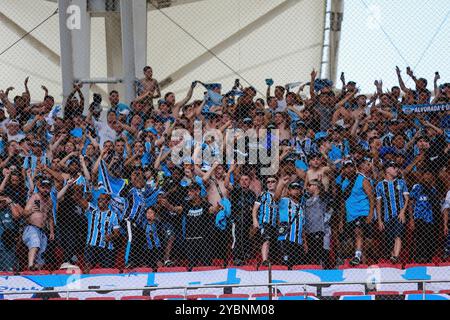 Porto Alegre, Brasilien. Oktober 2024. RS - PORTO ALEGRE - 10/19/2024 - BRASILIANISCHE A 2024, INTERNATIONAL x GREMIO - GREMIO Fans während des Spiels gegen Internacional im Beira-Rio Stadion für die brasilianische A 2024 Meisterschaft. Foto: Luiz Erbes/AGIF (Foto: Luiz Erbes/AGIF/SIPA USA) Credit: SIPA USA/Alamy Live News Stockfoto