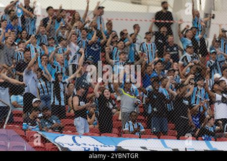 Porto Alegre, Brasilien. Oktober 2024. RS - PORTO ALEGRE - 10/19/2024 - BRASILIANISCHE A 2024, INTERNATIONAL x GREMIO - GREMIO Fans während des Spiels gegen Internacional im Beira-Rio Stadion für die brasilianische A 2024 Meisterschaft. Foto: Liamara Polli/AGIF (Foto: Liamara Polli/AGIF/SIPA USA) Credit: SIPA USA/Alamy Live News Stockfoto