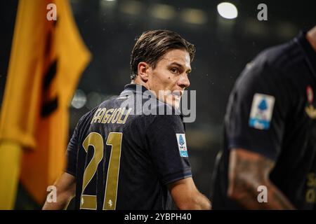 Torino, Italien. Oktober 2024. Juventus' Nicolo Fagioli während des Fußballspiels der Serie A zwischen Juventus und Latium im Allianz-Stadion in Turin, Nordwesten Italiens - Sonntag, 19. Oktober 2024. Sport - Fußball . (Foto: Marco Alpozzi/Lapresse) Credit: LaPresse/Alamy Live News Stockfoto