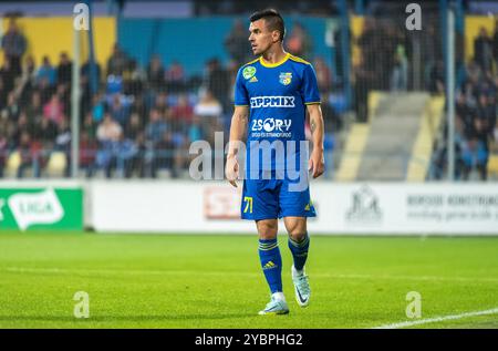 Mezokovesd, Ungarn – 16. Oktober 2022. Mezokovesd Mittelfeldspieler Shandor Vayda während des ungarischen Ligaspiels Mezokovesd gegen Ferencvaros (2:1). Stockfoto