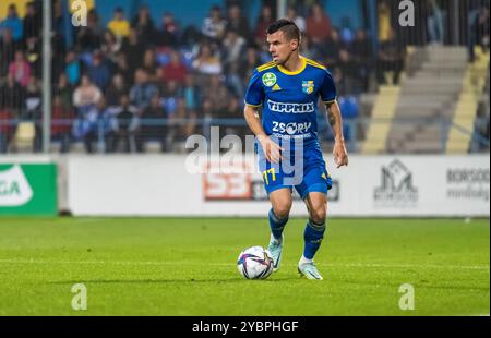 Mezokovesd, Ungarn – 16. Oktober 2022. Mezokovesd Mittelfeldspieler Shandor Vayda während des ungarischen Ligaspiels Mezokovesd gegen Ferencvaros (2:1). Stockfoto