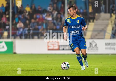 Mezokovesd, Ungarn – 16. Oktober 2022. Mezokovesd Mittelfeldspieler Shandor Vayda während des ungarischen Ligaspiels Mezokovesd gegen Ferencvaros (2:1). Stockfoto