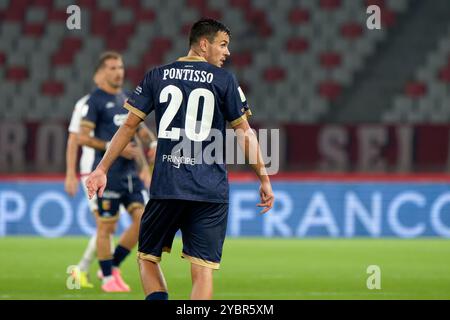 Simone Pontisso von US Catanzaro 1929 während des SSC Bari vs US Catanzaro, italienisches Fußball-Spiel der Serie B in Bari, Italien, 18. Oktober 2024 Stockfoto