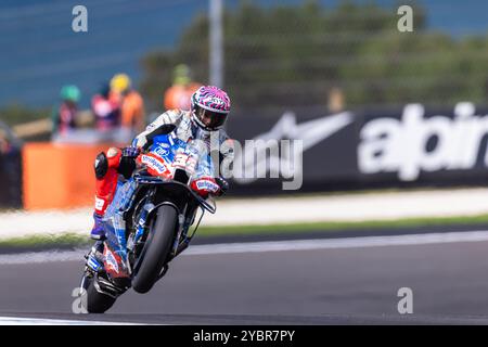 Melbourne, Australien. Oktober 2024. Lorenzo Savadori während des Qualifying auf der australischen MotoGP 2024 auf dem Phillip Island Grand Prix Circuit. Quelle: Santanu Banik/Alamy Live News Stockfoto