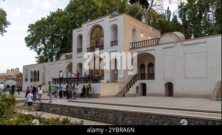 Mahan Kerman Iran 19. September 2024: Shahzadeh Mahan Historical Garden. Historischer persischer Garten, der in der Nähe von Mahan zum UNESCO-Weltkulturerbe gehört Stockfoto