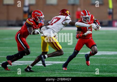 19. Oktober 2024: University of Maryland Terrapins WR #5 Octavian Smith Jr. läuft mit dem Ball während eines NCAA-Fußballspiels zwischen der University of Maryland Terrapins und der University of Southern California Trojans im SECU Stadium im College Park MD Justin Cooper/CSM Stockfoto