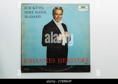 Johannes Heesters Ich Kusse Ihre Hand Madame 33 1/3 rpm Long Play Album Cover. Stockfoto