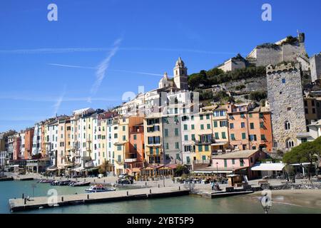 Fotodokumentation des Küstendorfes Portovenere Liguria Italien Stockfoto