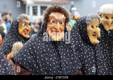 Große schwäbisch-alemannische Karnevalsparade Stockfoto